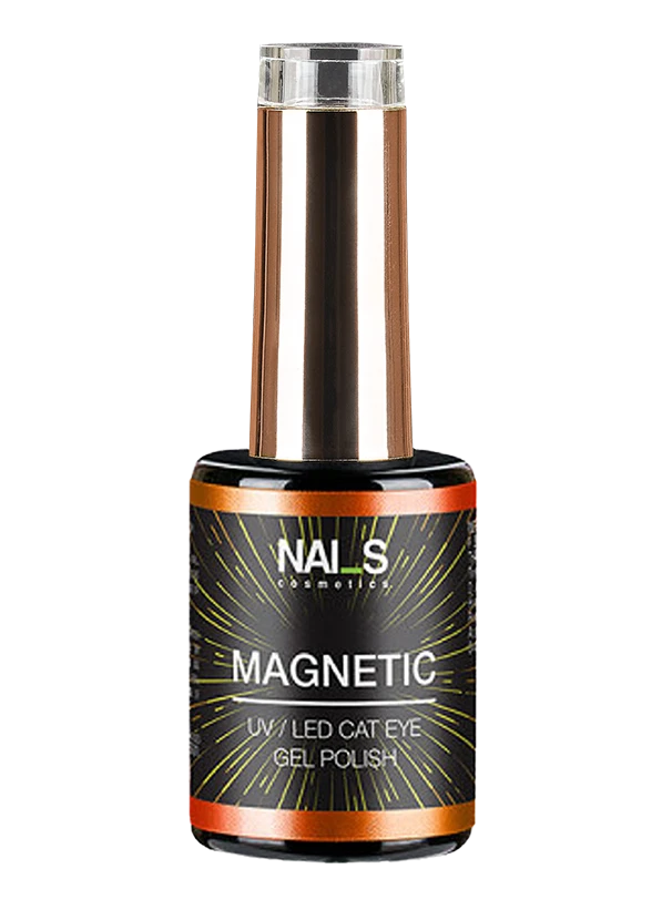 A long-lasting gel polish consisting of metal micro-particles that can be transformed into different patterns and accents under the influence of a special magnet.A high-quality, specially designed magnet is required for the design creation.The gel polish has an intense, opaque pigment. It doesn’t leak, crack, or lift, making it suitable for sub-cuticle application—ideal for creating SATIN and CAT EYE effect designs, as well as HOLOGRAPHIC designs on any chosen gel polish.A long-lasting gel polis...