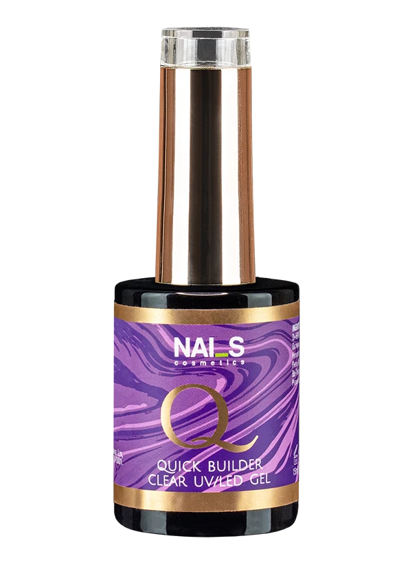 Quick Builder Clear — transparent base/gel. This base/gel is a unique product with the following uses:●base for gel polishes●BIO gel●nail sculpting●strengthening natural nails and smoothing the nail surface●quick, quality nail repair●nail prosthesis proceduresDoes not yellow or crack. Soak-off formula.Available in three consistencies:●Original — medium●Quick I — thin●Quick II — thickVolume: 8 ml (only the ORIGINAL formula); 15 ml, 100mlPolymerization time: LED — 30 sec, UV — 1 min...