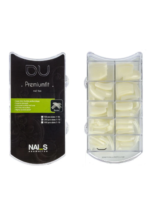 Thin, flexible nail tips. Their unique shape helps model perfect nails with parallel edges and a C-curve. Suitable for any shape of natural nails. Sizes from 1 to 10.Contains:50 pcs., 100 pcs.,  250 pcs....