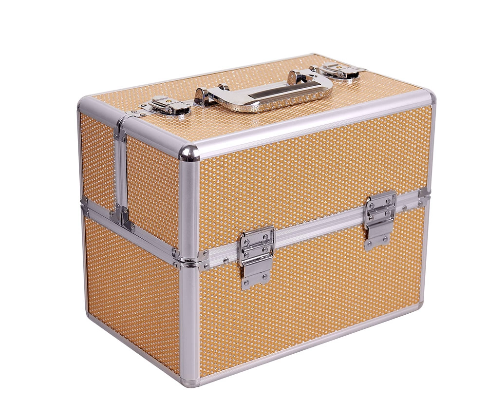 A professional case for manicure accessories.
Color: black, white, gold.
Size:
33x21x26cm...