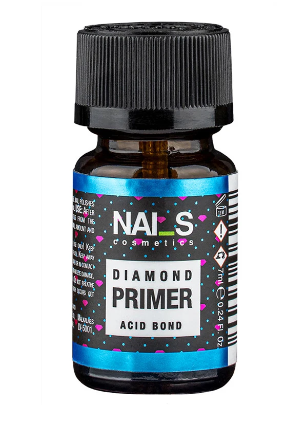 Acid nail primer. This product is used sparingly to degrease and dehydrate the nail plate and remove natural oils, providing excellent adhesion to gel polishes, gels, and acrylics. It has an antifungal effect.Volume: 7 ml....