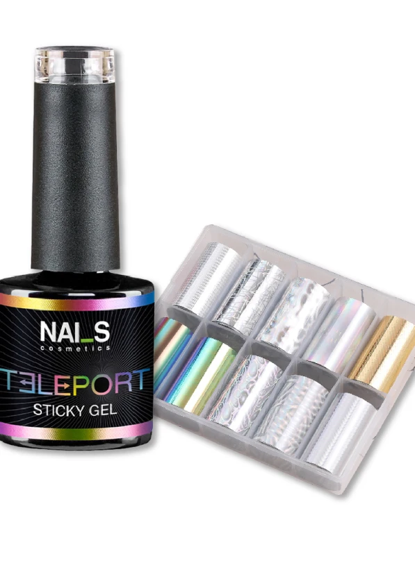 Kit includes:- Teleport Sticky gel, 8 ml- 10 Teleport Art Foil...