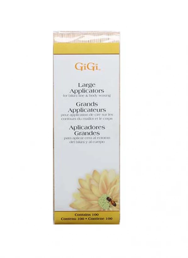 GiGi Large Applicators are sanitary, disposable applicators for use with our high quality waxes. These treatment applicators are the choice of the seasoned professional, as well as the beginner. Perfect for large areas like arms, legs, chest and back....