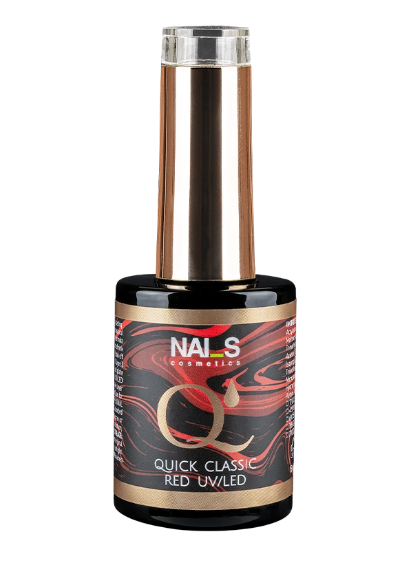 Quick Classic Red - highly pigmented, high-quality classic red gel polish that adds elegance.* Even coverage in 1 coat without streaks - thanks to the high pigmentation, the gel polish applies evenly in one coat, facilitating the work of the master and saving time.* Also suitable for various designs (for example, precise lines or French)Volume: 8 ml., 15 ml. Polymerization time: LED 30 sec., UV 1 min...