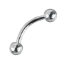 5# Silver Black Piercing